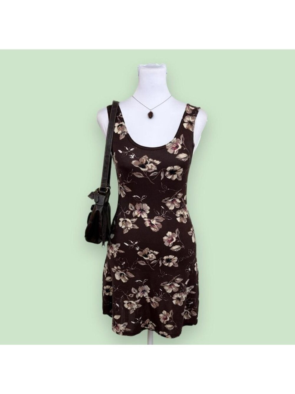 90s floral grunge stretchy going out dress